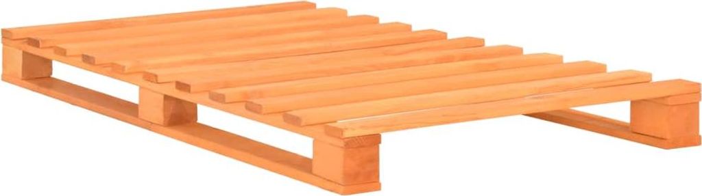 vidaXL Palettenbett Braun Massivholz Kiefer 100×200 cm Produktbild 