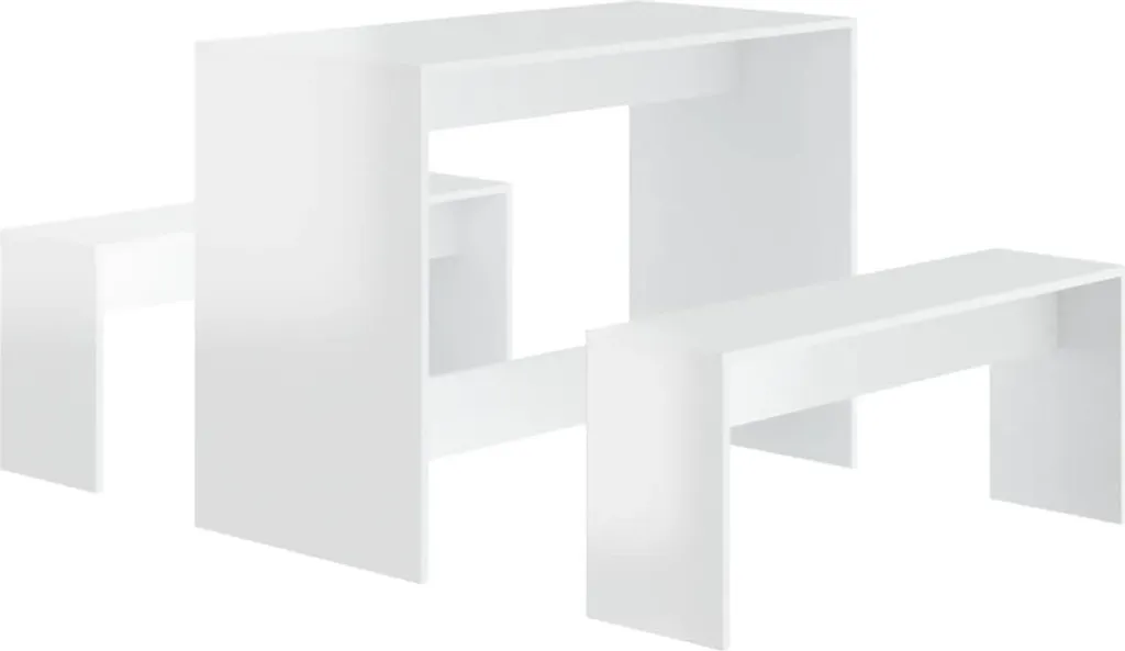 Set Pranzo SYFAX 3 Pz Bianco Lucido - Design Minimalista e Funzionale