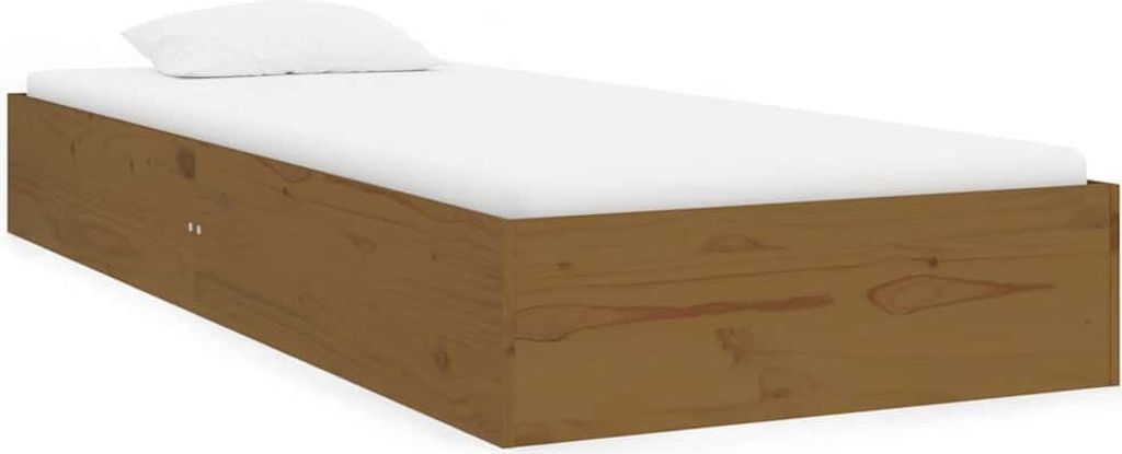 vidaXL Massivholzbett ohne Matratze Honigbraun 75x190 cm