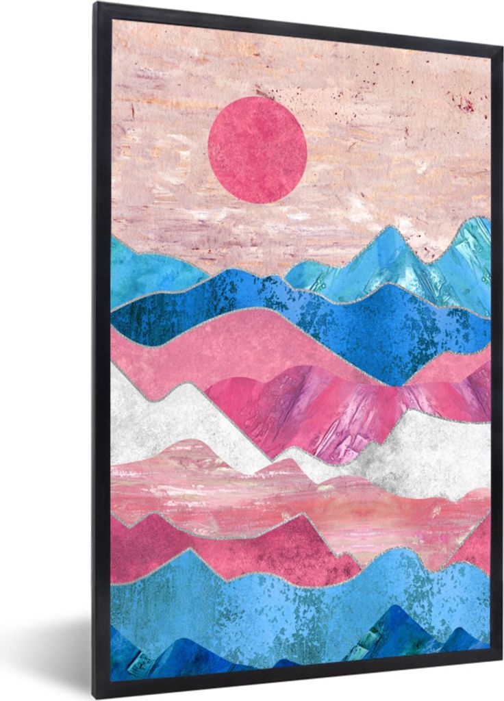 MuchoWow Gerahmtes Poster Stolz - Transgender - Marmor 20x30 cm - Poster mit Schwarzem Bilderrahmen Wandposter Rahmen Foto Bilder - Drucken - Bil...