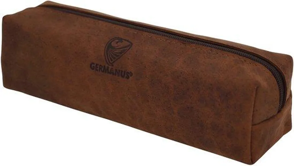 Étui pour crayon Wild Brown EU rigide en cuir marron fait en Europe