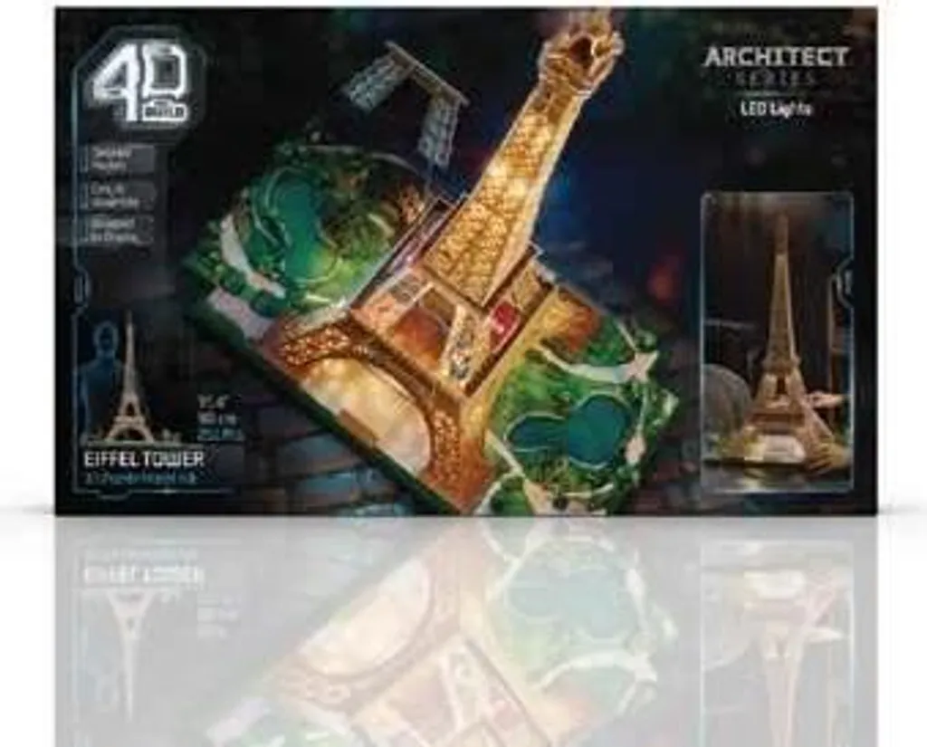 Puzzle 3D Tour Eiffel Illuminée 4D Build de 252 Pièces Hauteur 90 cm