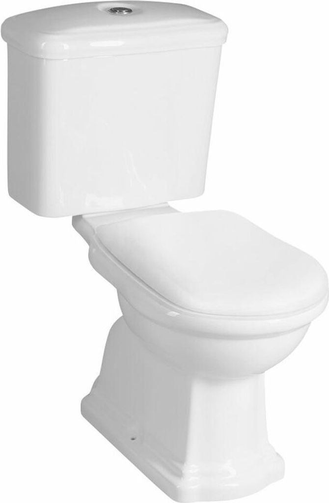 RETRO Kombi-WC, Abgang senkrecht, weiß-Chrom