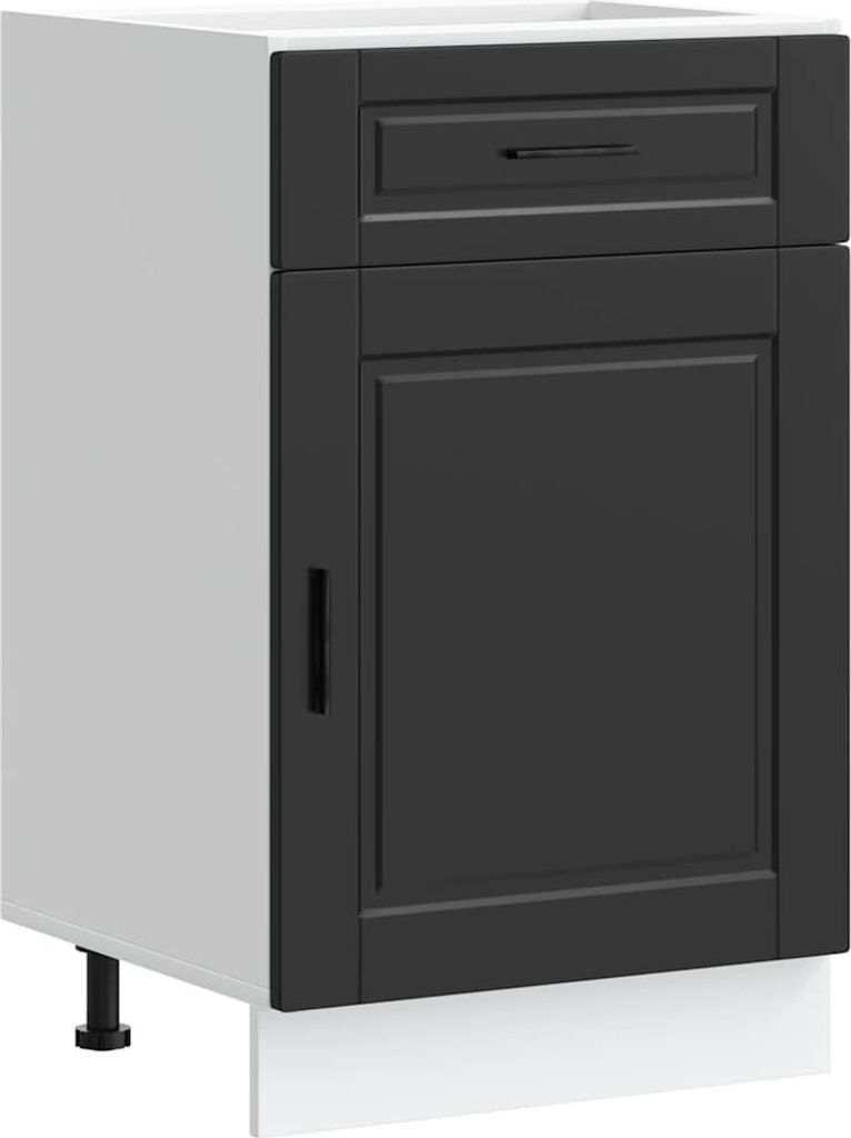 vidaXL Küchenunterschrank Porto Schwarz Holzwerkstoff