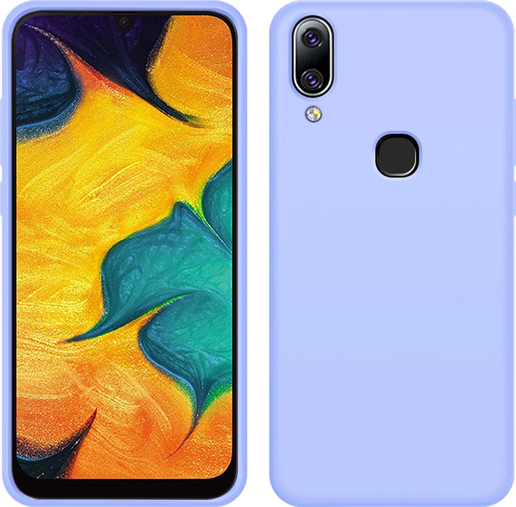 Galaxy A20 Hülle, LaimTop Slim Flüssig Silikon Soft Gel Gummi Stoßfest Kratzfest Schutzhülle für Samsung Galaxy A20 / A30 Lila