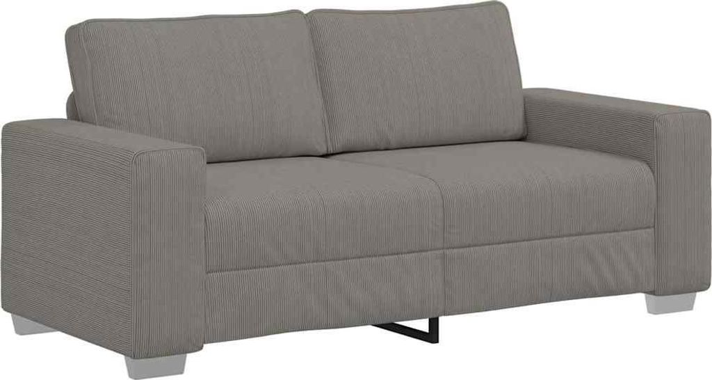vidaXL Zweisitzer-Sofa Hellgrau 180x77x82 cm Cordstoff