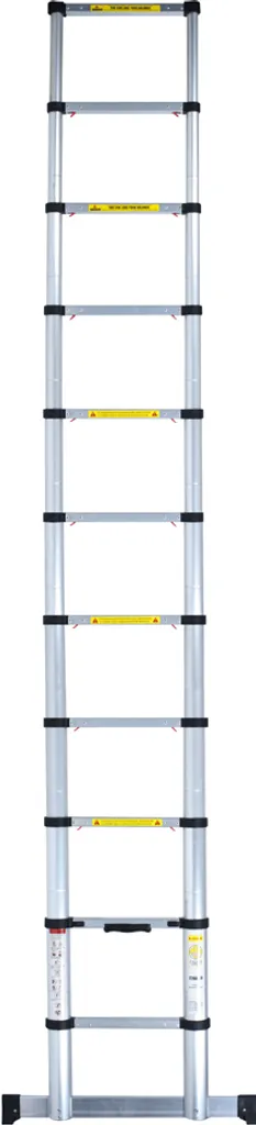 Échelle télescopique aluminium 11 pas pour un rangement gain de place