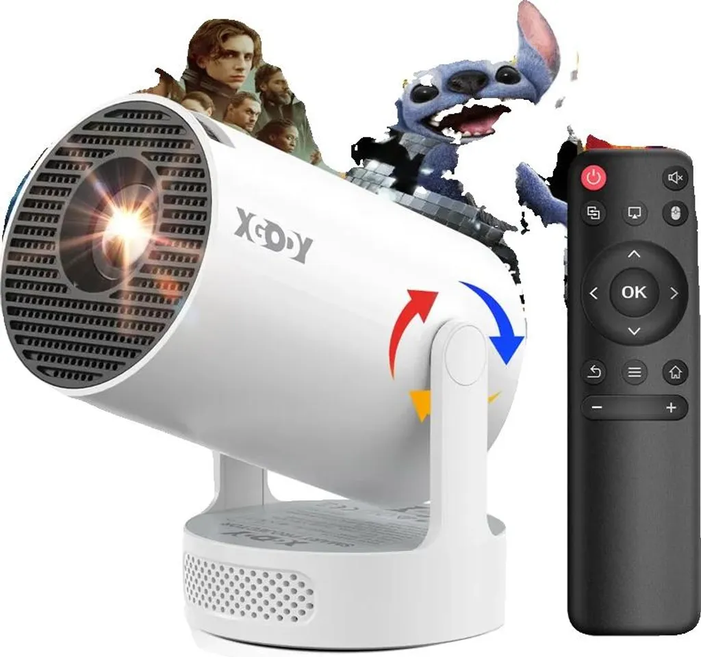 Projecteur Vidéo 12000 Lumens Full HD avec Correction Trapézoïdale