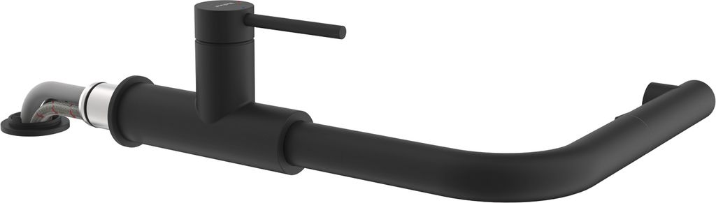 Naber SERVIZIO Namor 4 Fensterarmatur, schwarz matt, Hochdruck, Einhebelmischer, schwenkbar, 5025036 - inkl.