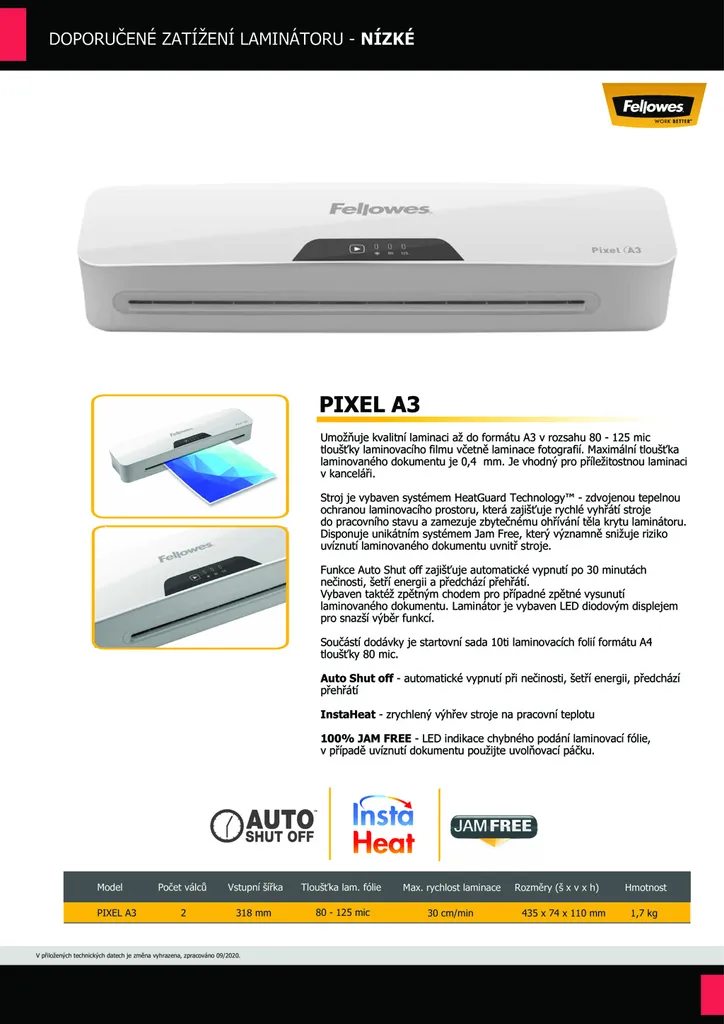 Fellowes Pixel A3 Plastifieuse de Documents pour Bureau et Maison - 7