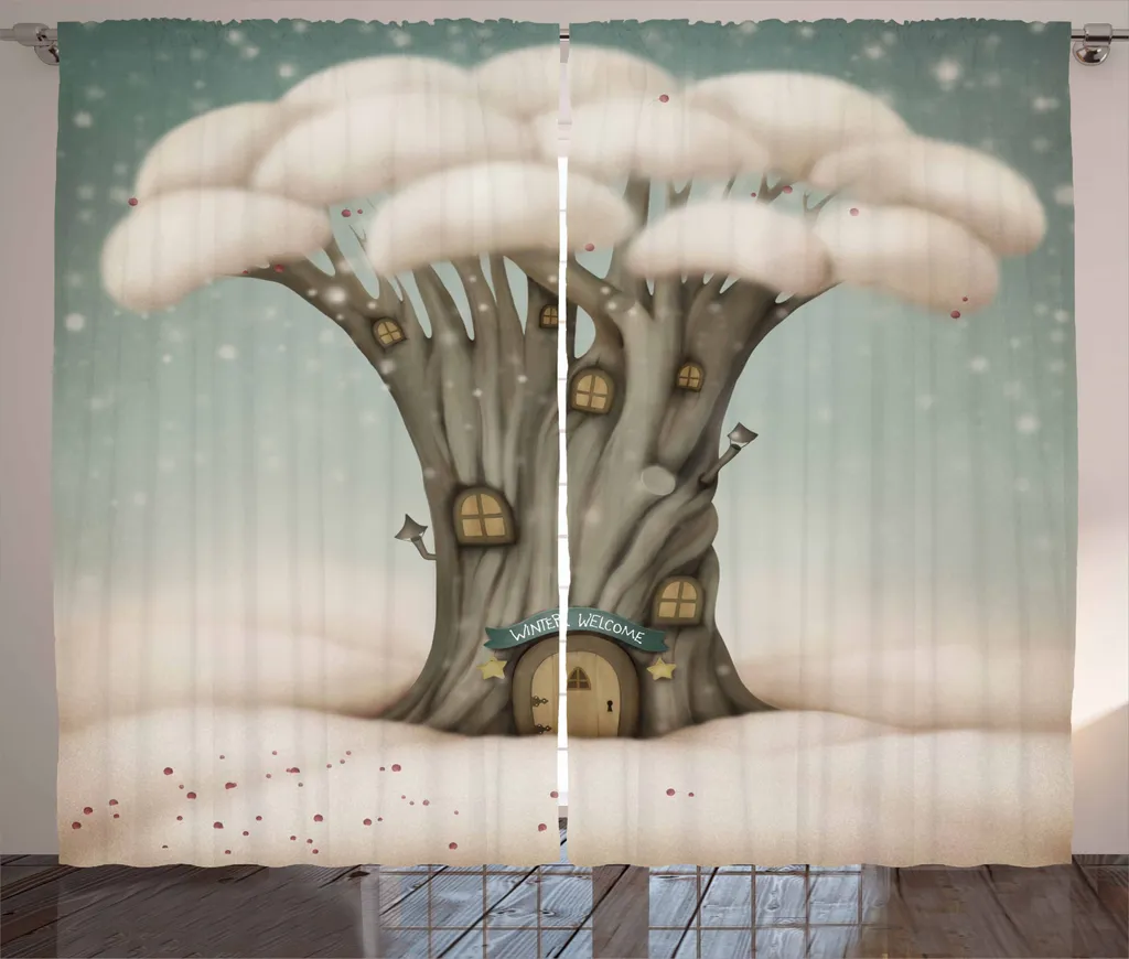 Tenda Rustica ABAKUHAUS Albero nel Cielo 280x245 Verde Salvia