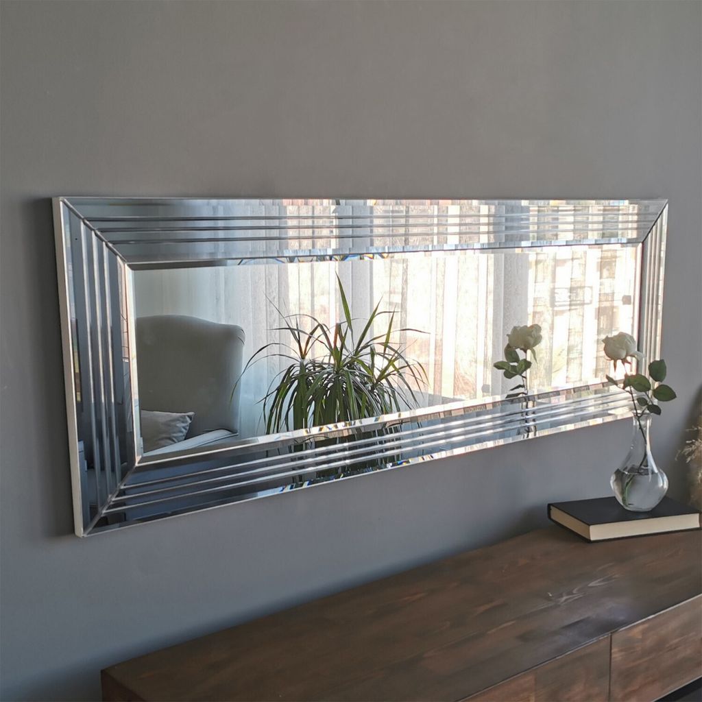 Skye Decor, A302Y, Wandspiegel, Silber, MDF, 120 x 40 x 2,2 Produktbild 