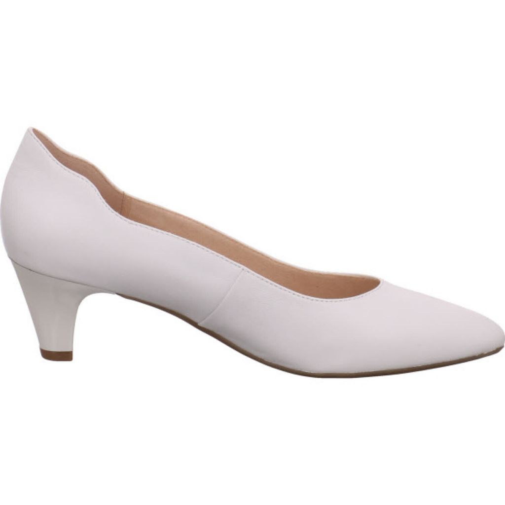 Caprice Damen Pumps Trichterabsatz Leder Wellenkante Produktbild 