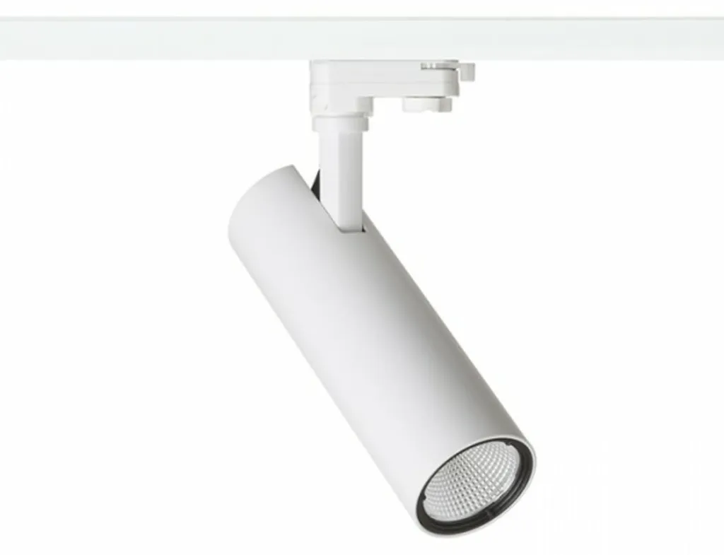 Spot BAHIA pour rail triphasé blanc 230V LED 28W 3000K 38° Projecteur