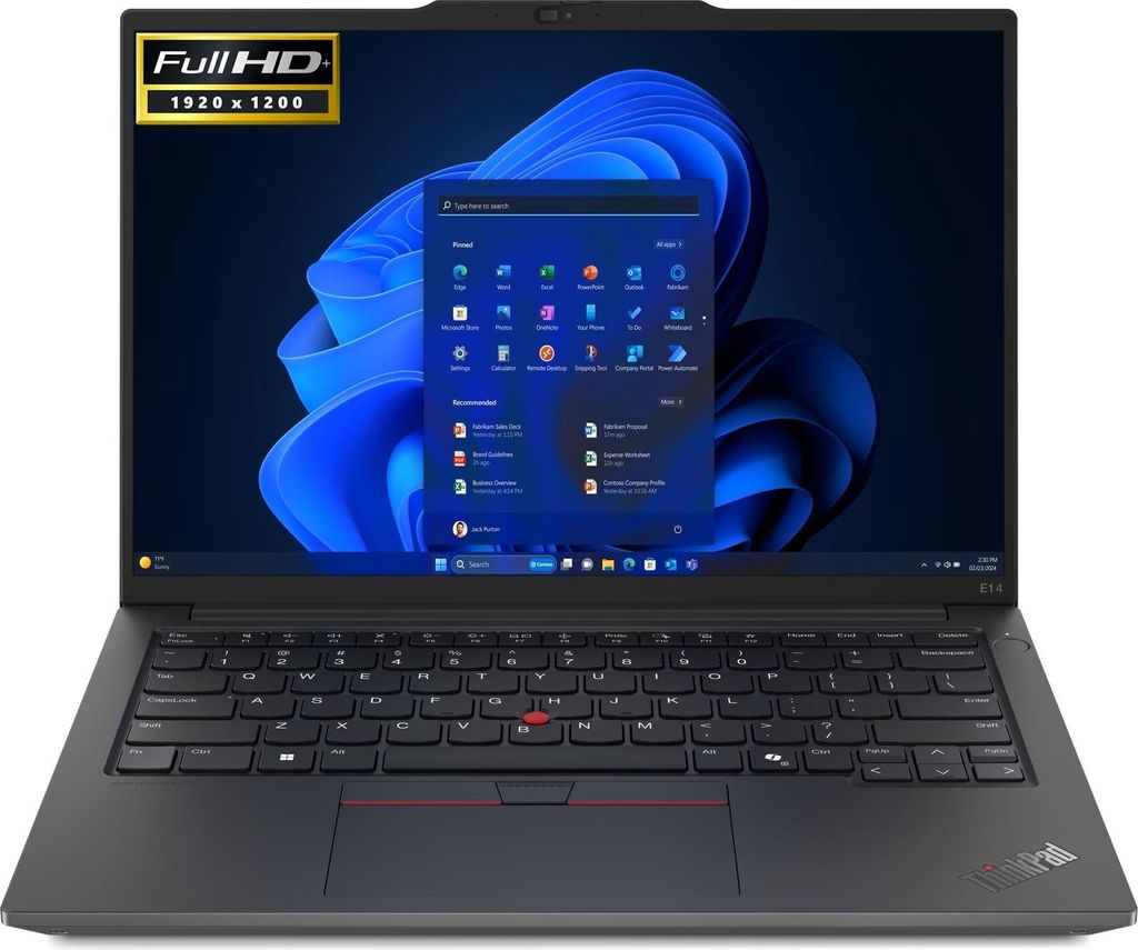 Lenovo ThinkPad E14 Gen 6 Notebook 14" WUXGA AMD Ryzen 5 7535U @4,55GHz 64GB DDR5 1TB NVMe SSD AMD Radeon 660M Grafik Windows 11 Laptop