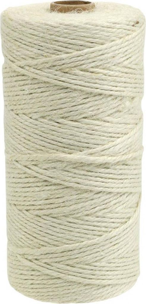 Jutekordel 3mm Gebleicht - Natürliche Juteschnur, 200m - Ideal für Basteln, Garten, Deko