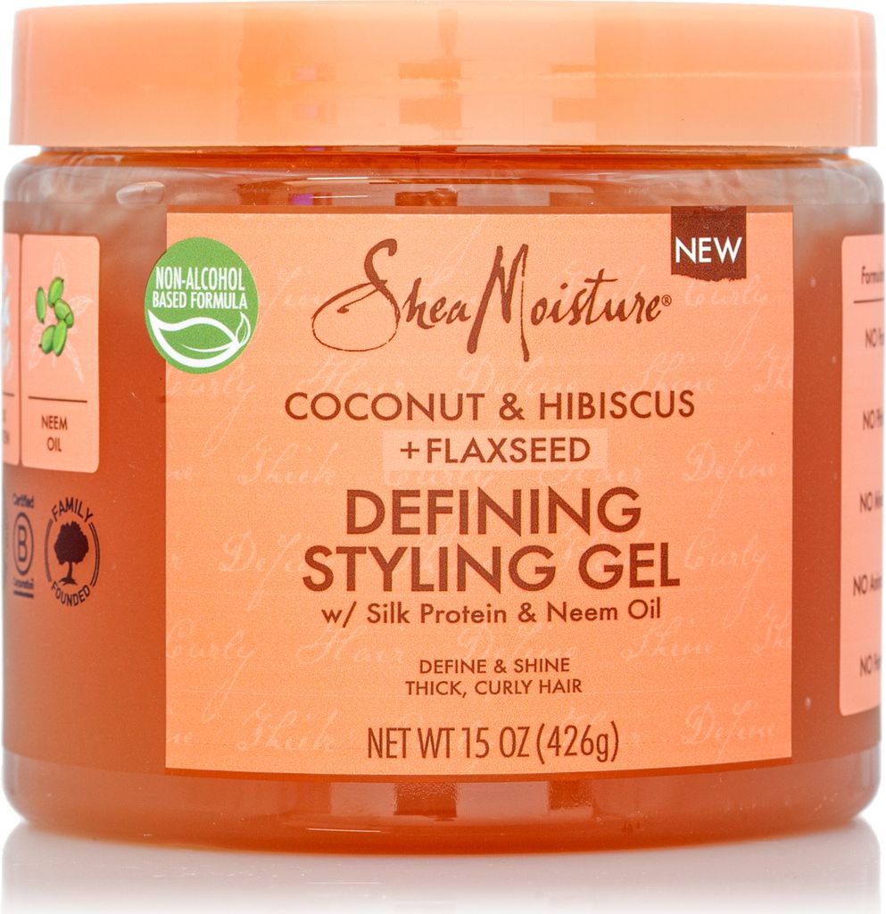 Shea Moisture Coconut & Hibiscus + Flaxseed Defining Styling Gel 15oz 426g
