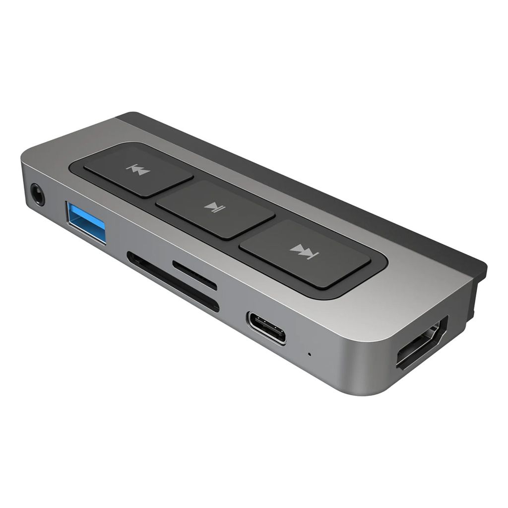HyperDrive Media USB-C Hub 6 in 1 für Apple iPad Grey Produktbild 