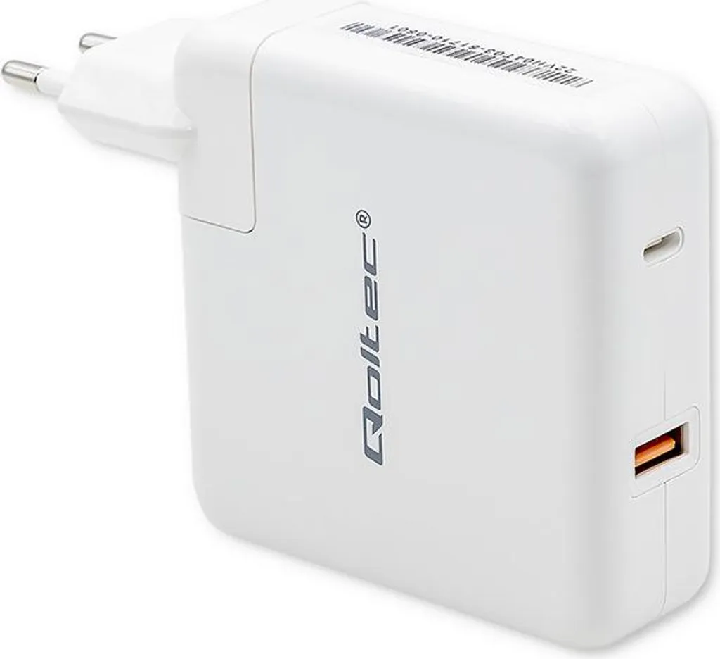 Alimentatore Professionale Qoltec 108W GaN FAST - USB-C per Business Laptop