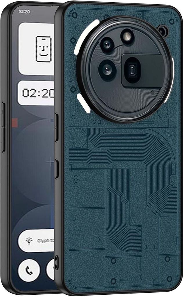Für Nothing Phone 3a Pro GKK Skin Feel Design Kunstleder / TPU Schutz Hülle Grün