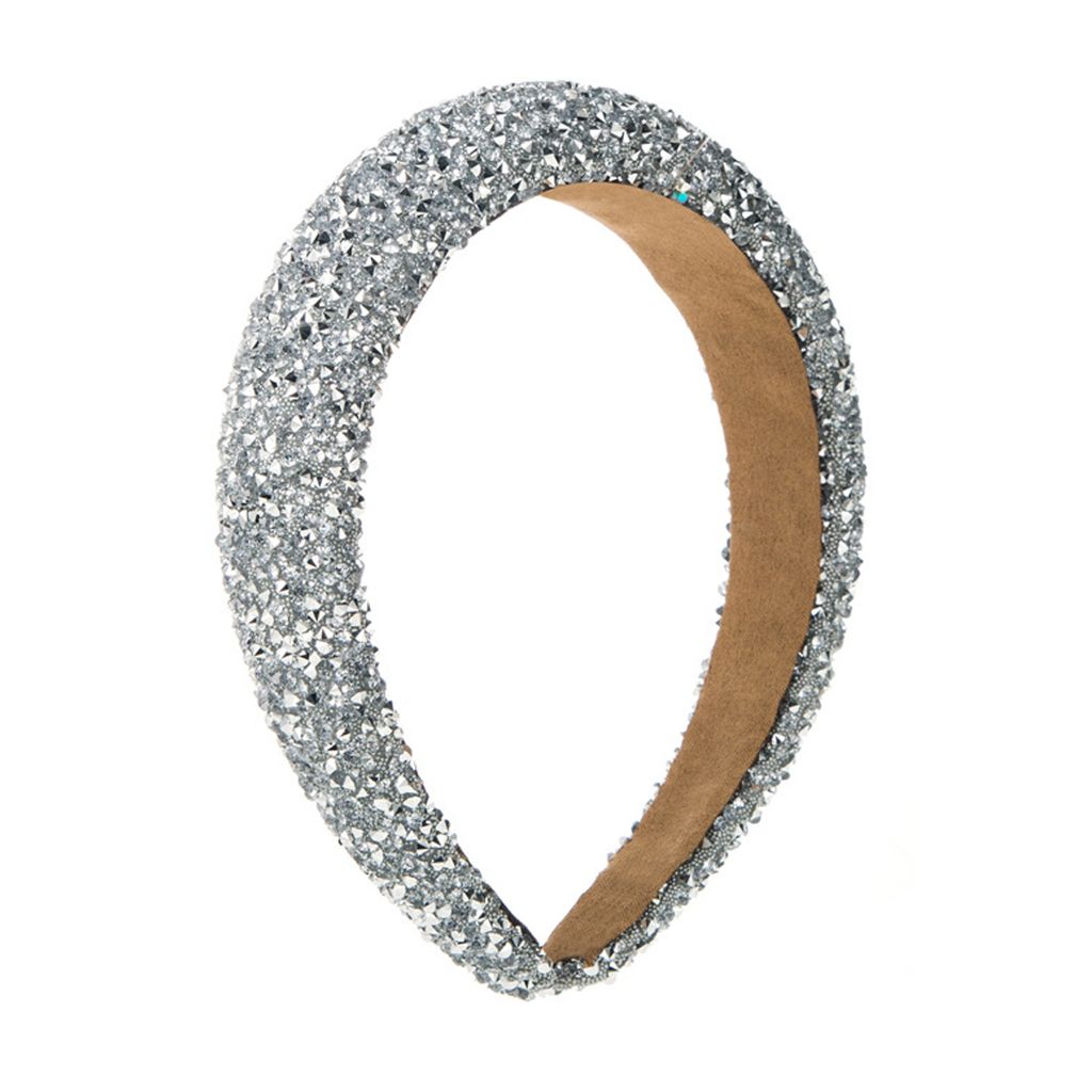 Frauen Anti-Rutsch-Haar Hoop Glänzende Strass Intarsien Stirnband Erhöhte Design Kopfbedeckung Kopf Zubehör