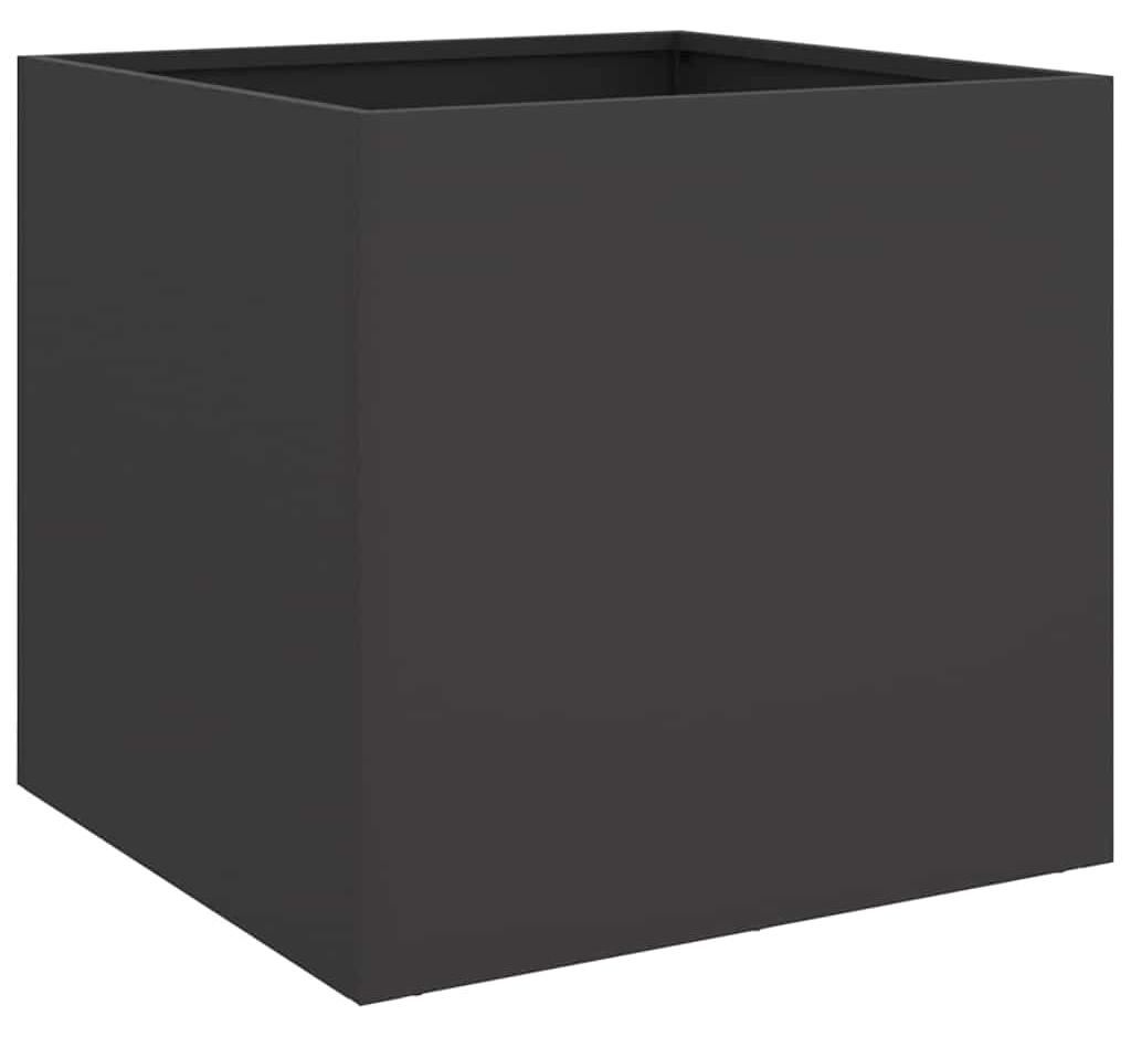vidaXL Kvetináč čierny 42x40x39 cm oceľ Obrázok produktu 