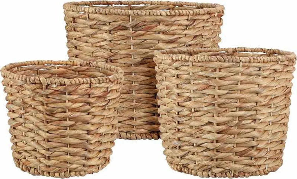 Paniers de rangement en fibres naturelles lot de 3 pour maison