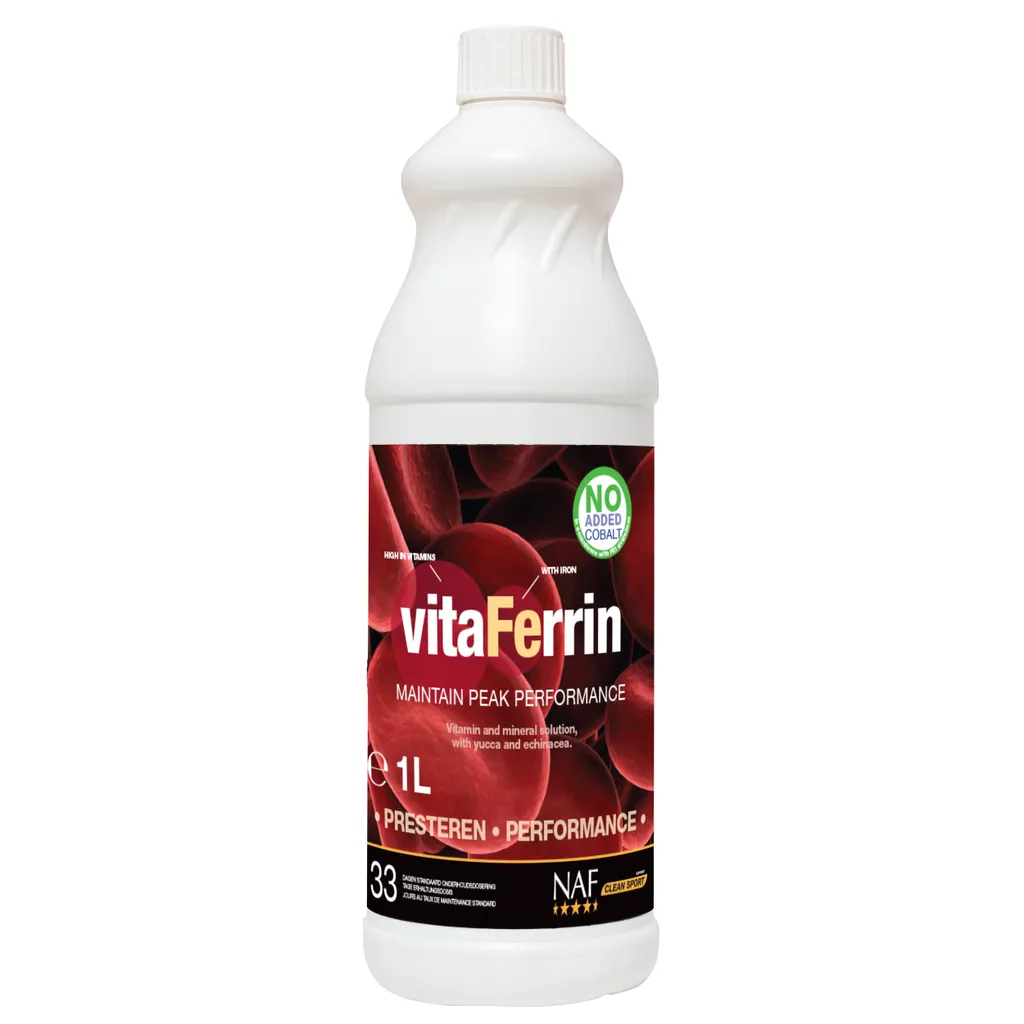 NAF vitaFerrin Complément Alimentaire de Performance pour Chevaux 1L