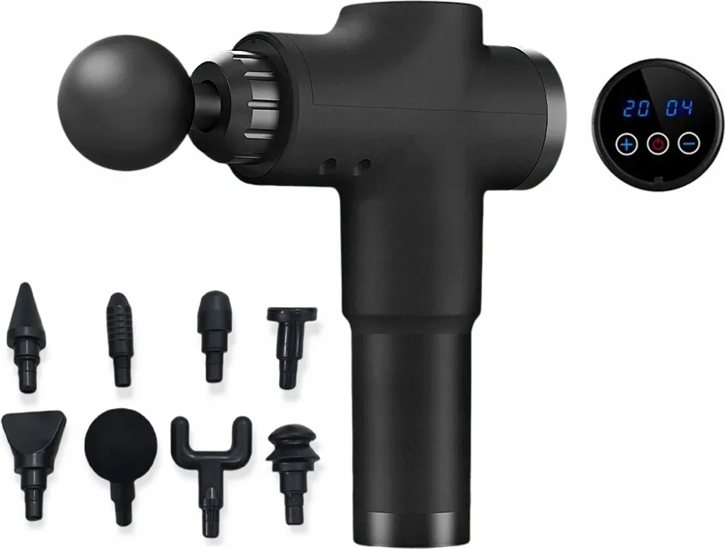 Pistolet de massage pro avec 30 vitesses et têtes interchangeables