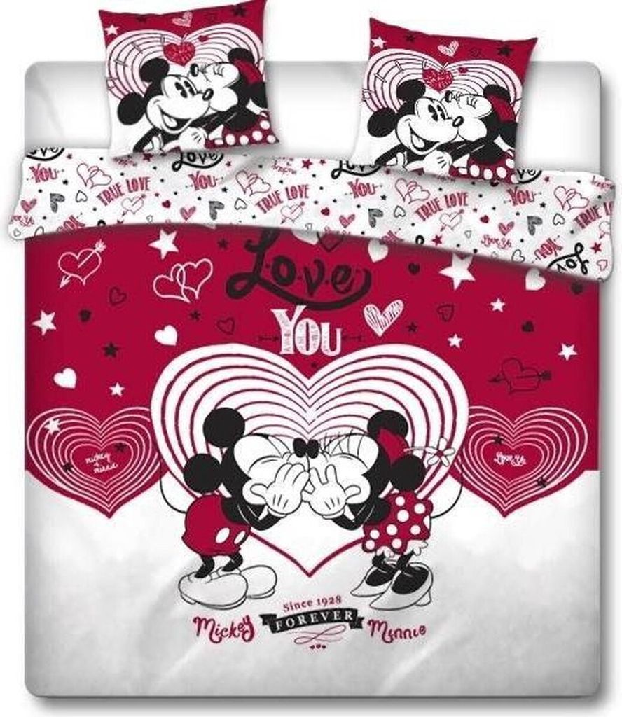 poszwa na kołdrę Mickey & Minnie 240 x 220 cm poliester Zdjęcie produktu 