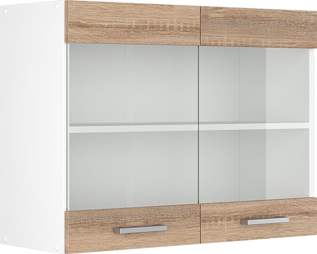 Küchenglasschrank Vicco R-Line Sonoma 80 cm, Model 29755 Produktbild 