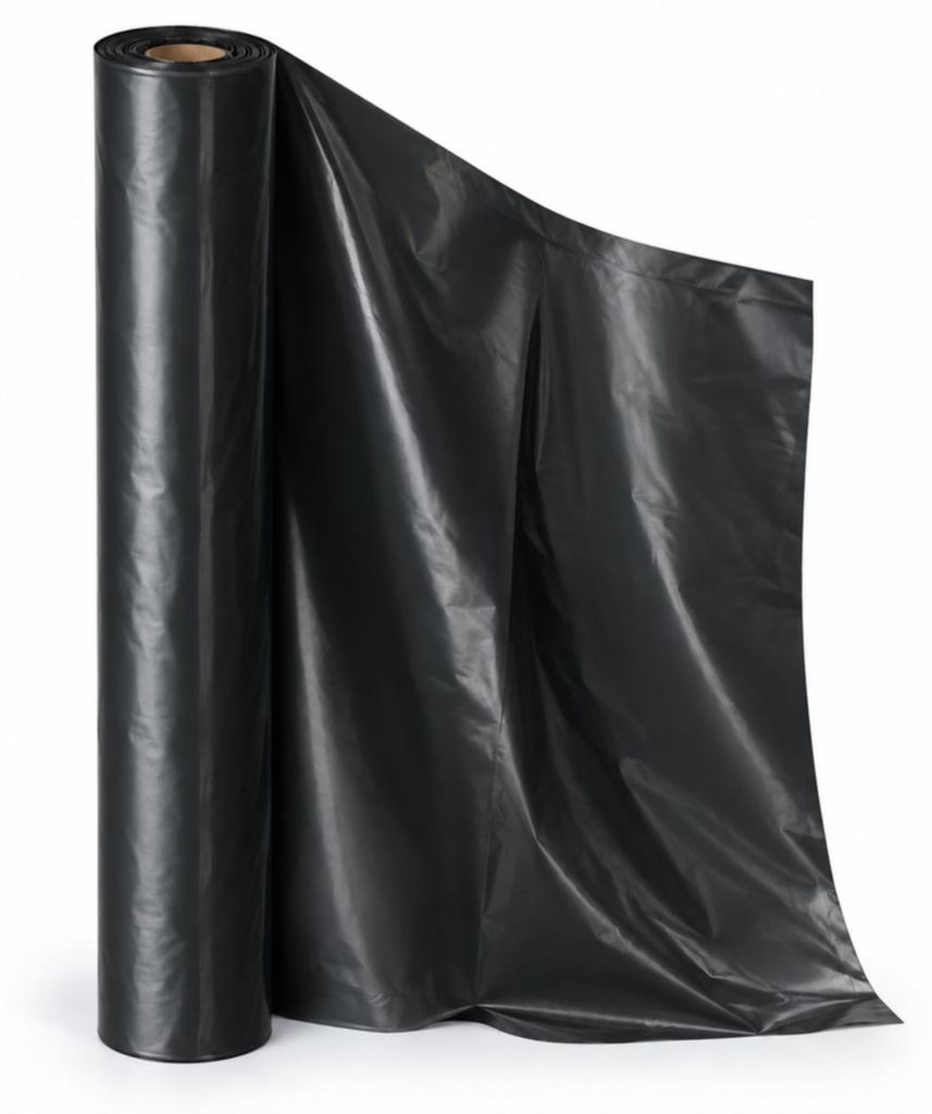 100m² Pellicola da costruzione tipo 150 nera 4m x 25m Immagine del prodotto 