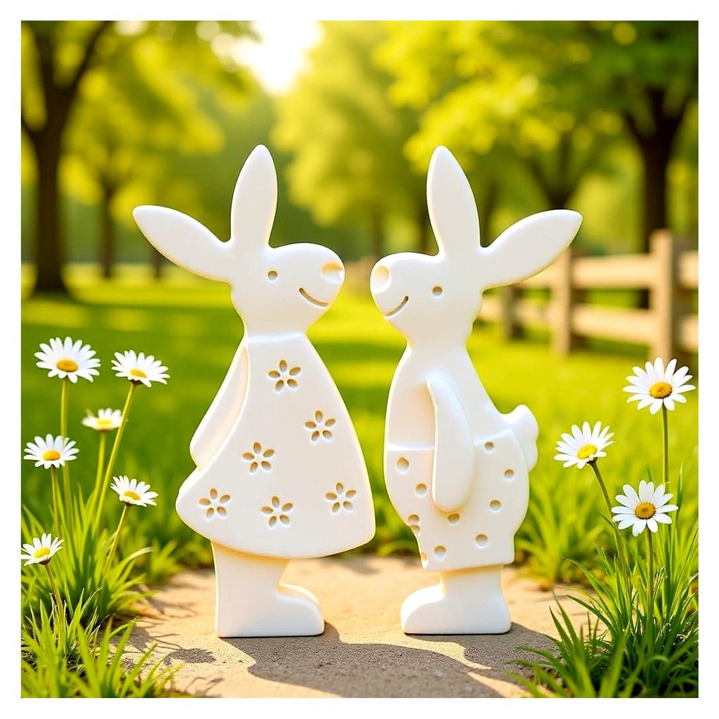 Silikonformen Gießformen Ostern Hase, 2 Stück