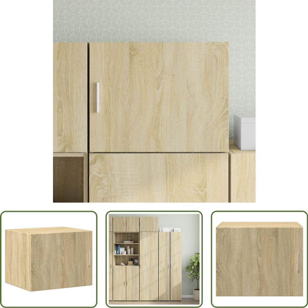 The Living Store Wandschrank Sonoma-Eiche 50x42,5x40 cm Holzwerkstoff