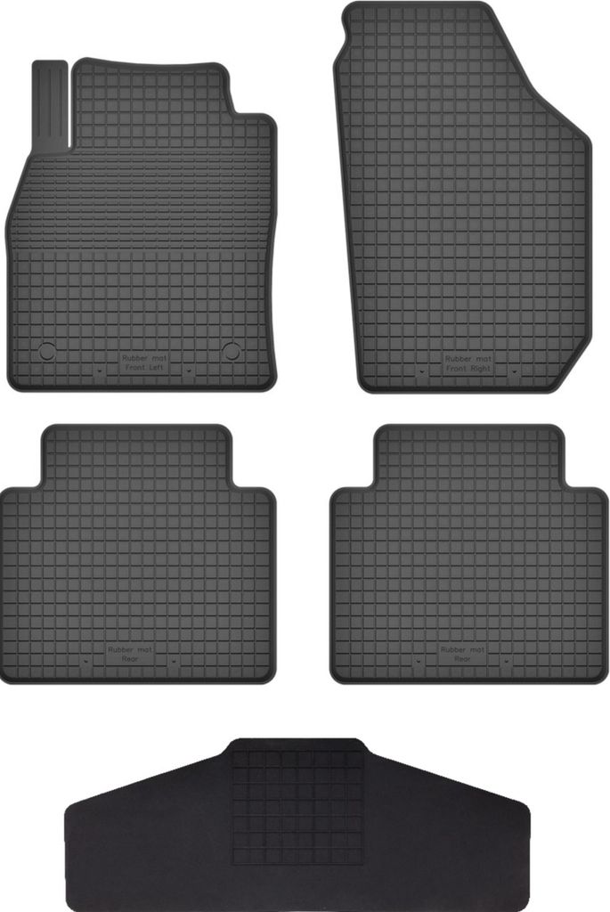 Gummi Fußmatten Set Für: Fiat Freemont (2011-2016) Gummimatten Schwarz