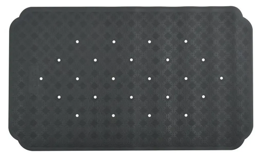 Spirella Ruby Tappeto Doccia Nero 53x53 in Gomma Naturale Antiscivolo