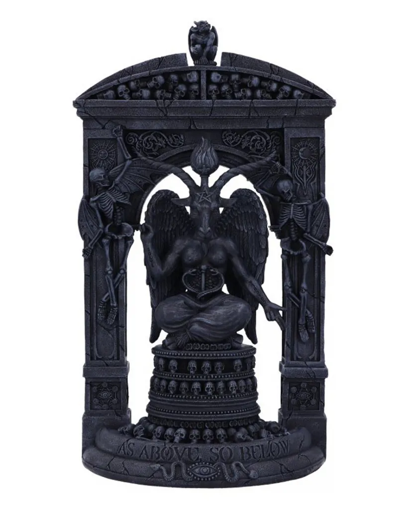 Temple de Baphomet Gothique 28cm - Statue de Qualité contre le Plastiq
