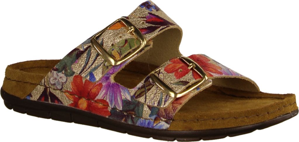 Rohde 5864-29 Pantolette, Damen, Leder, Gold, NEU - Produktbild 