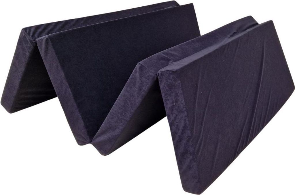 A folded mattress is shown against a white background.