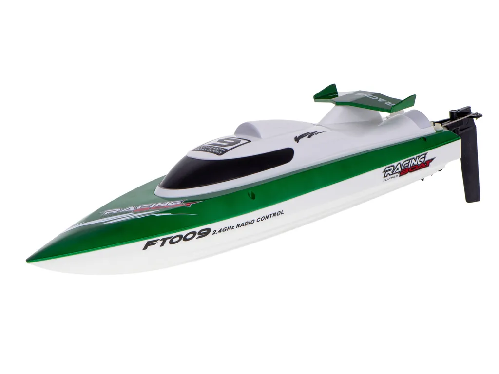 Bateau de Course RC FT009 Vert - Speedboat Rapide pour Lac et Étang