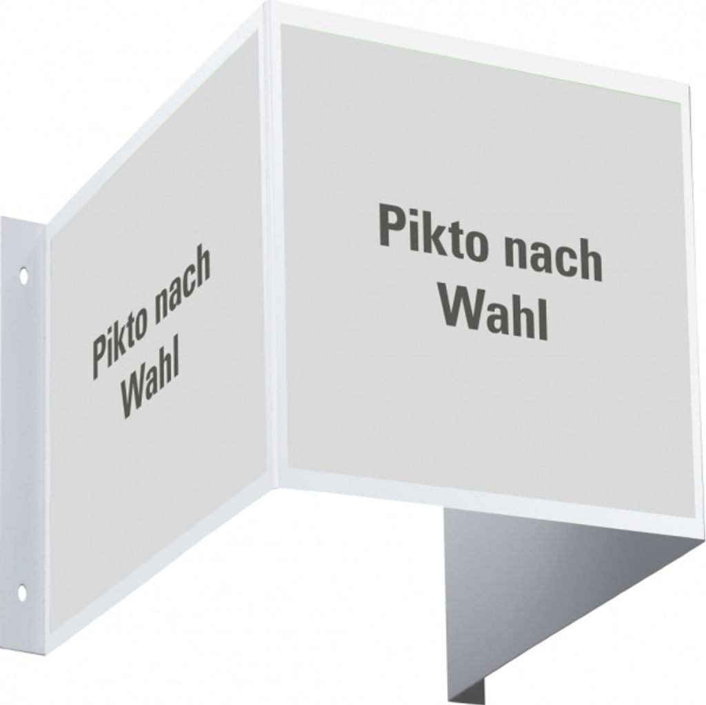 Dreifke Rettungs-3D-Schild blanko, Kunststoff, 200x200mm, Piktogramme separa...
