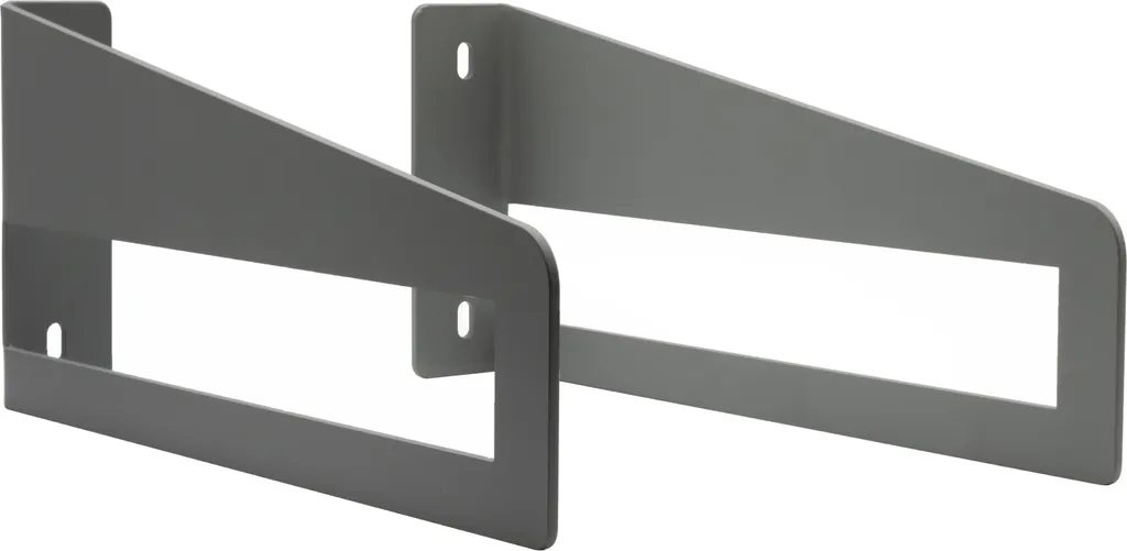 Set 2 Staffe Mensole DAHLEM Grigio - Supporto Pesante per Parete 22.5cm
