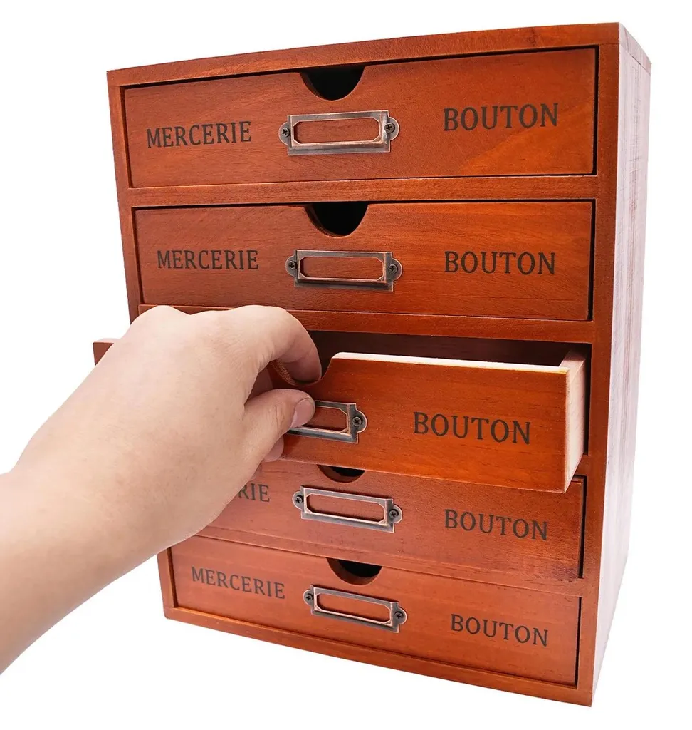 Organiseur à 5 tiroirs structure plastique robuste pour le bureau