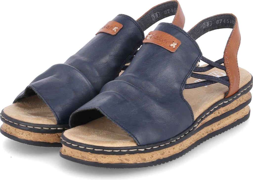 Damen Sandalen Rieker 62962-14 blau combi 39 Produktbild 