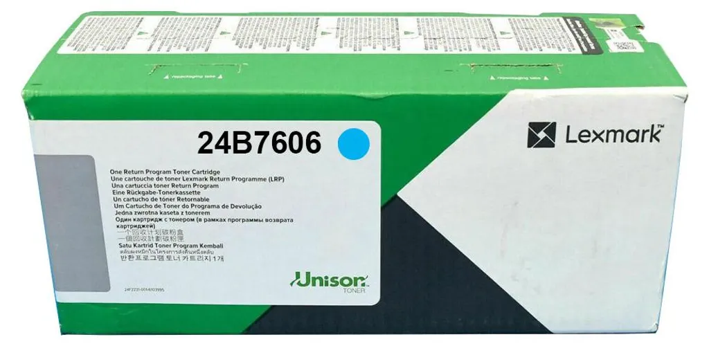Toner Lexmark 24B7606 Cyan haute capacité 12000 pages série XC8355
