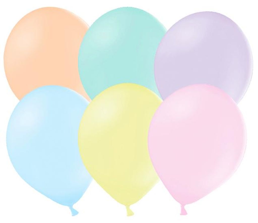 Kräftige Pastellballons 27cm Pastell Mix 50 Stk. Produktbild 