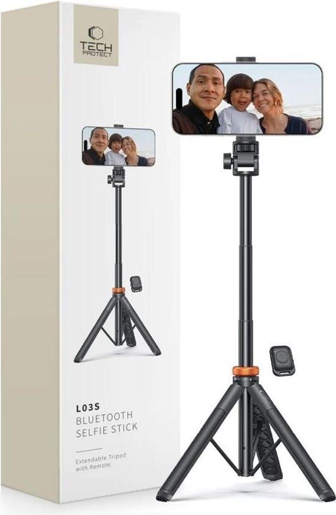 Kijek do selfie Tech-Protect Bluetooth z pilotem, 148 cm - Zdjęcie produktu 