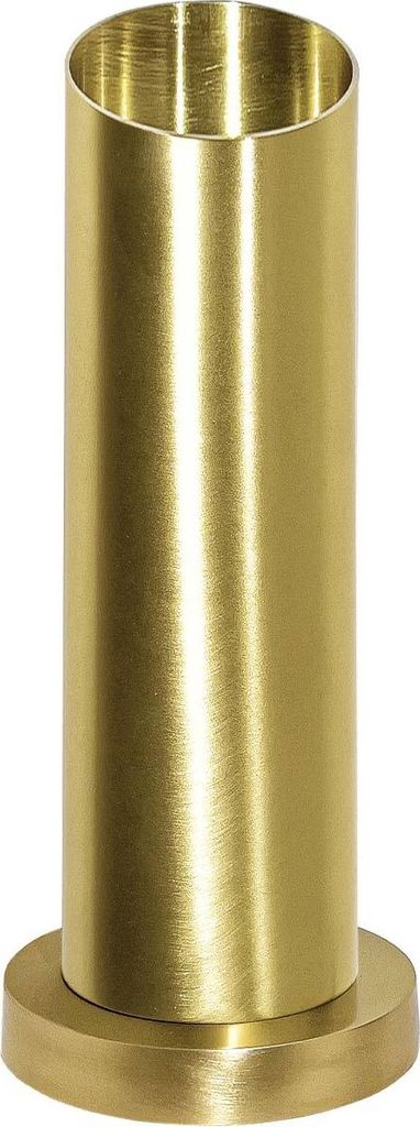 Tischleuchte Echt-Messing E27 rund D: 8,5 cm 27 cm in Bronze hell Modern Tischlampe