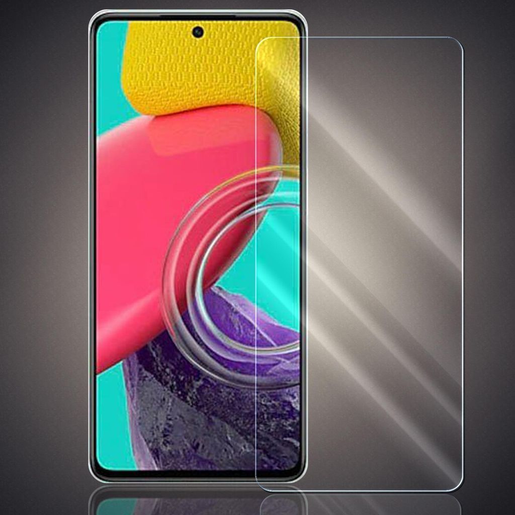 Panzer Folie für Samsung Galaxy M53 5G Echt Glas Displayschutzfolie Transparent Glasfolie 9H Härtegrad Schutzglasfolie