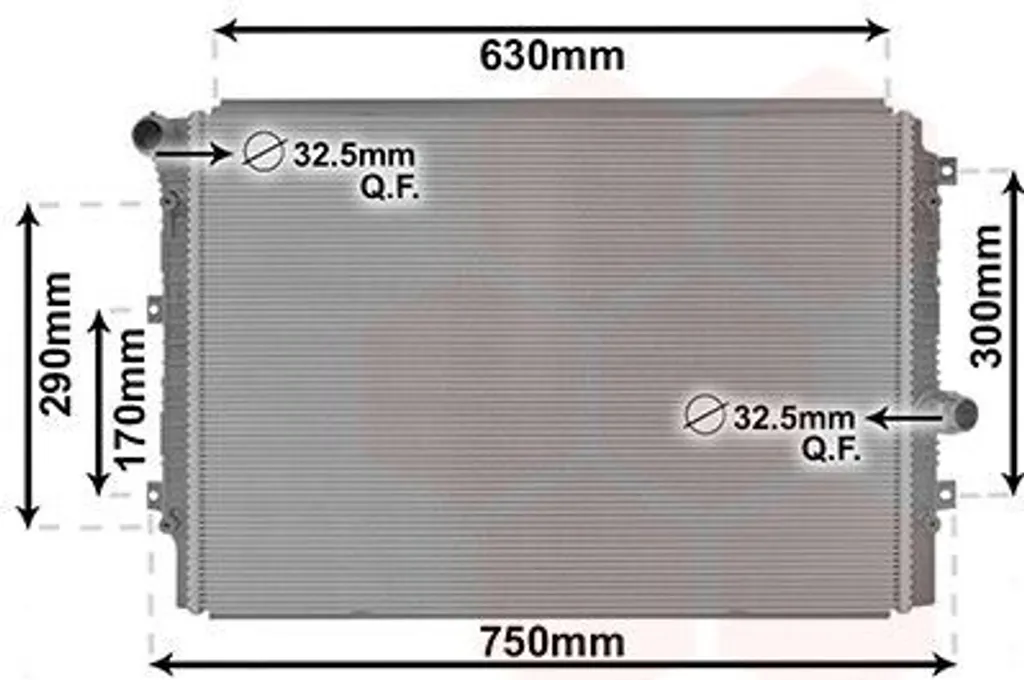 Radiateur de moteur en aluminium robuste pour utilitaire VW Caddy